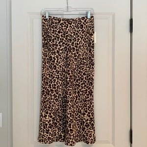 NWT Anthropologie Animal Print Midi Skirt